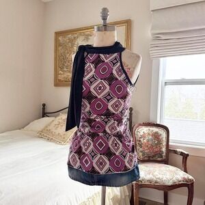 geometric retro‎ top  y2k voice halter top size medium